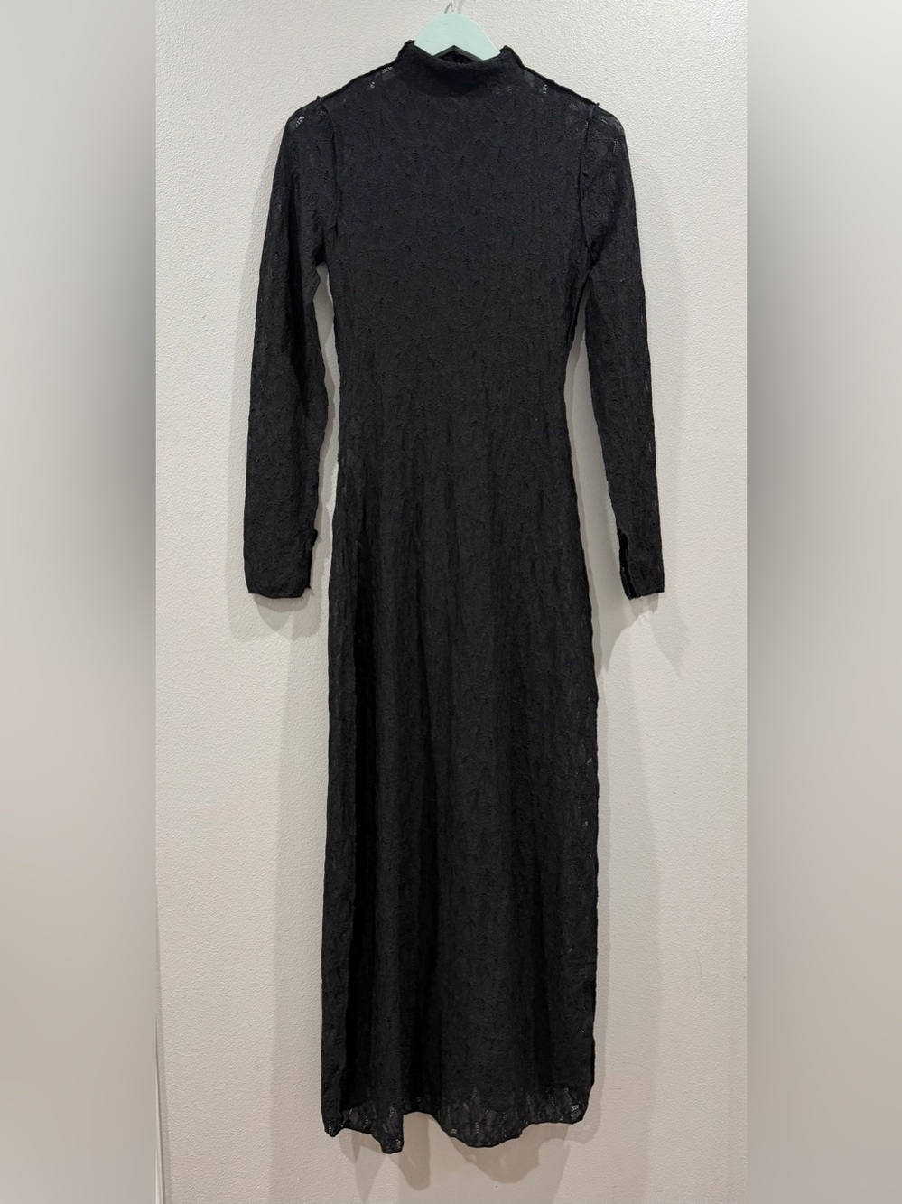 Camila Coelho Black Long Sleeve Lace Maxi Dress Size Small BNWOT